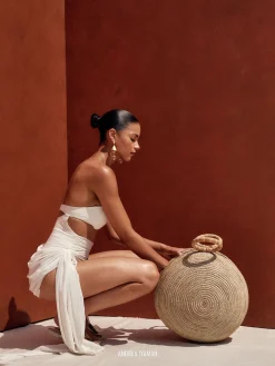 ANDREA IYAMAH ANDES ONE PIECE SWIMSUIT - IVORY
