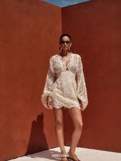ANDREA IYAMAH DANI MINI DRESS - IVORY