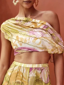 ANDREA IYAMAH FARA CROP TOP - VIBRA PRINT