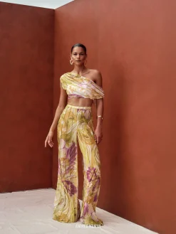 ANDREA IYAMAH FARA CROP TOP - VIBRA PRINT