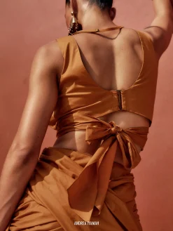 ANDREA IYAMAH GIA CROP TOP - ORANGE