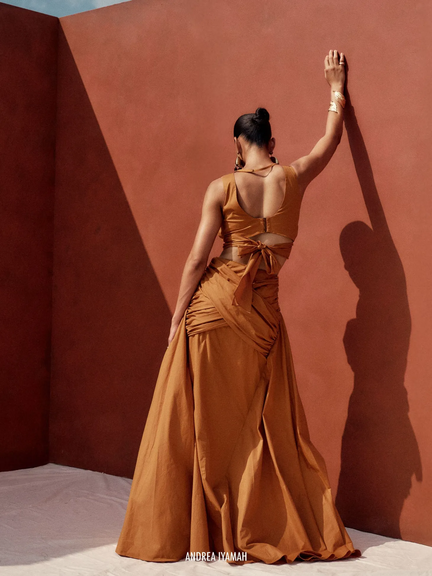ANDREA IYAMAH GIA MAXI SKIRT - ORANGE