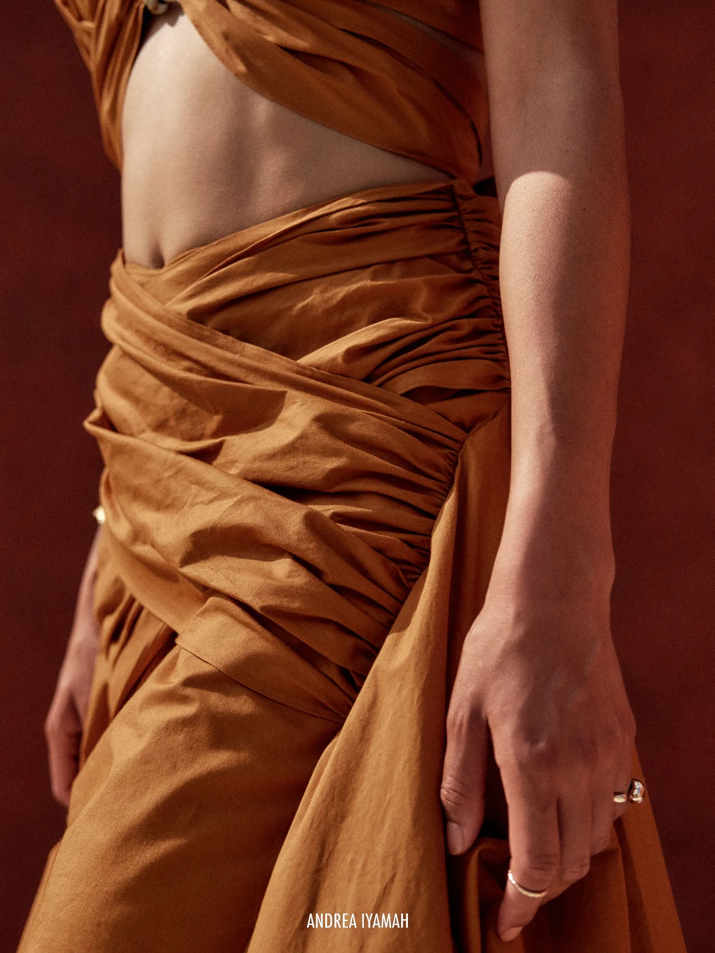 ANDREA IYAMAH GIA MAXI SKIRT - ORANGE