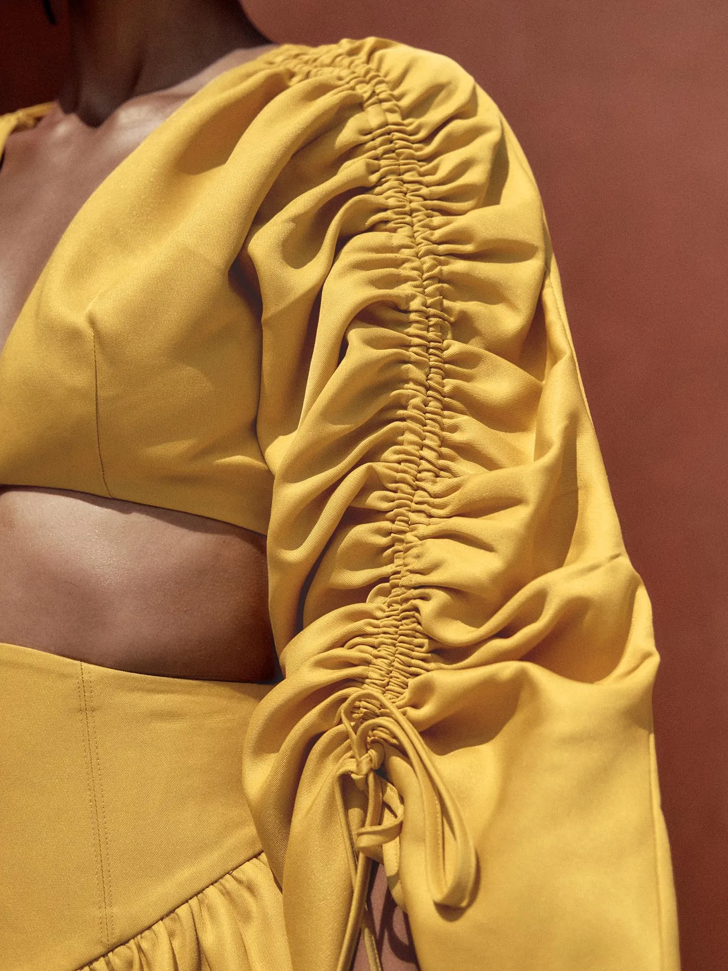 ANDREA IYAMAH INDA CROP TOP - GOLD