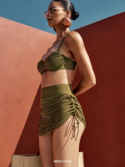 ANDREA IYAMAH MAKENA BIKINI - OLIVE GREEN