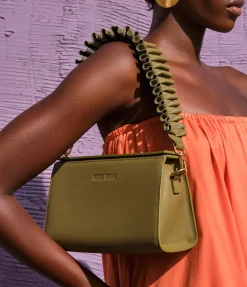 ANDREA IYAMAH MALA GREEN SHOULDER BAG