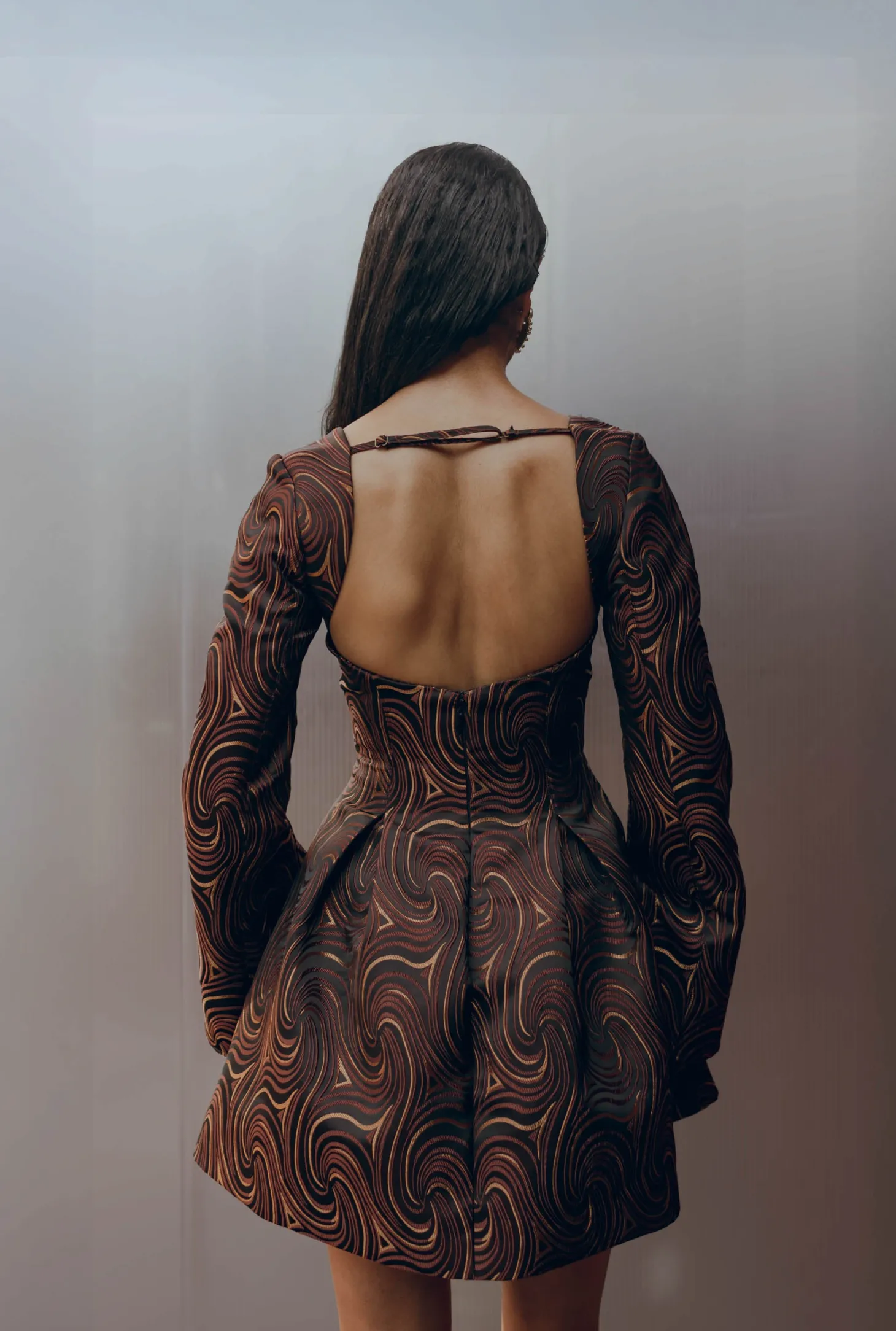 ANDREA IYAMAH NALA MINI DRESS - CORDA JACQUARD