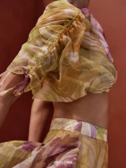 ANDREA IYAMAH ONDU CROP TOP - VIBRA PRINT