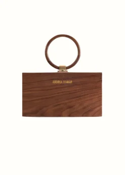 ANDREA IYAMAH OWA WOODEN CLUTCH
