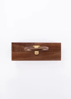ANDREA IYAMAH OWA WOODEN CLUTCH
