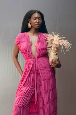 ANDREA IYAMAH SINA PANTS - MAGENTA