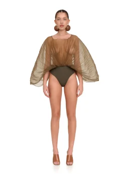 ANDREA IYAMAH SOMBRA BODYSUIT - JADE