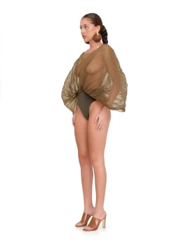 ANDREA IYAMAH SOMBRA BODYSUIT - JADE