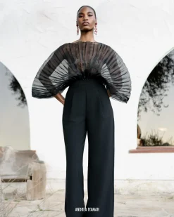 ANDREA IYAMAH SOMBRA BODYSUIT - ONYX