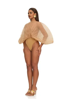 ANDREA IYAMAH SOMBRA BODYSUIT - DUST