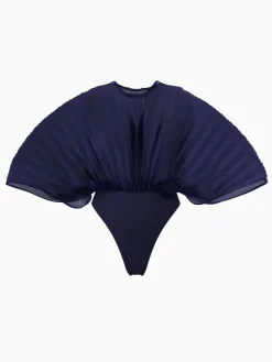 ANDREA IYAMAH SOMBRA BODYSUIT - INDIGO