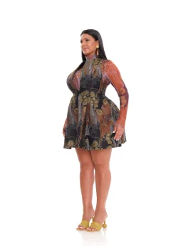 ANDREA IYAMAH VENTI DRESS - KAVA JACQUARD