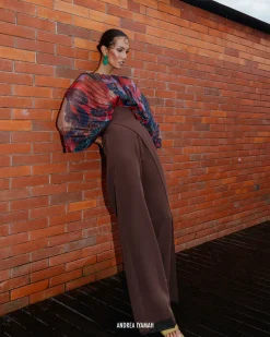 ANDREA IYAMAH VIRA PANTS - COFFEE
