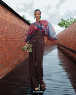 ANDREA IYAMAH VIRA PANTS - COFFEE