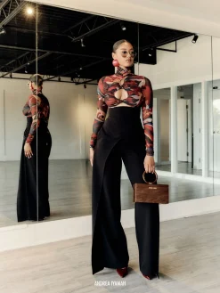 ANDREA IYAMAH VIRA PANTS - BLACK